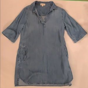 Denim cloth and stone dress